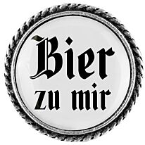 Gaudiknopf "Bier zu mir" schlicht