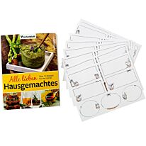 Kochbuch & Küchen-Etiketten im Set